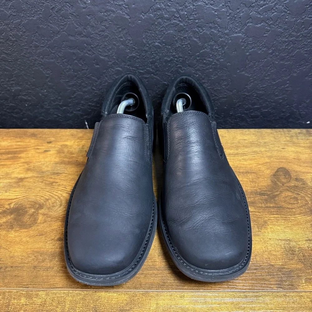 Merrell World Legend 2 J94005 Black Leather Slip On‎ Loafers Mens 12